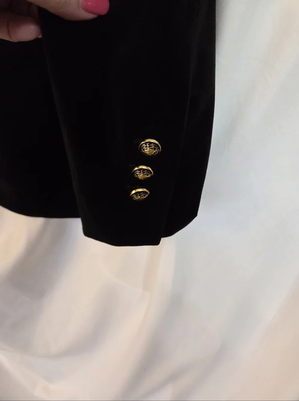 Adrienne Vittadini Black Velvet Single-Button Blazer Size S - Picture 6 of 10
